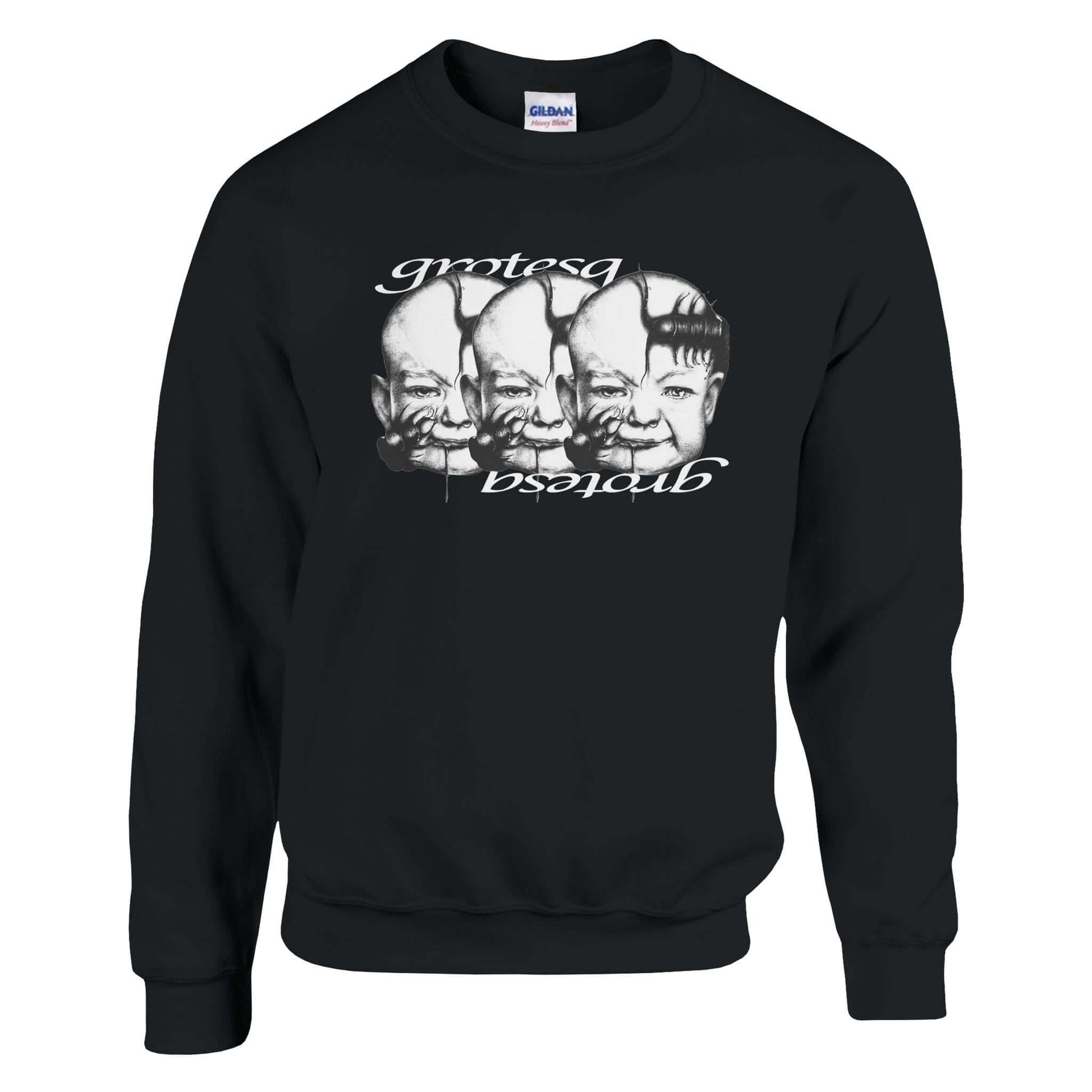 Organic cotton sweatshirt featuring the iconic Ugly Baby Grotesq design.