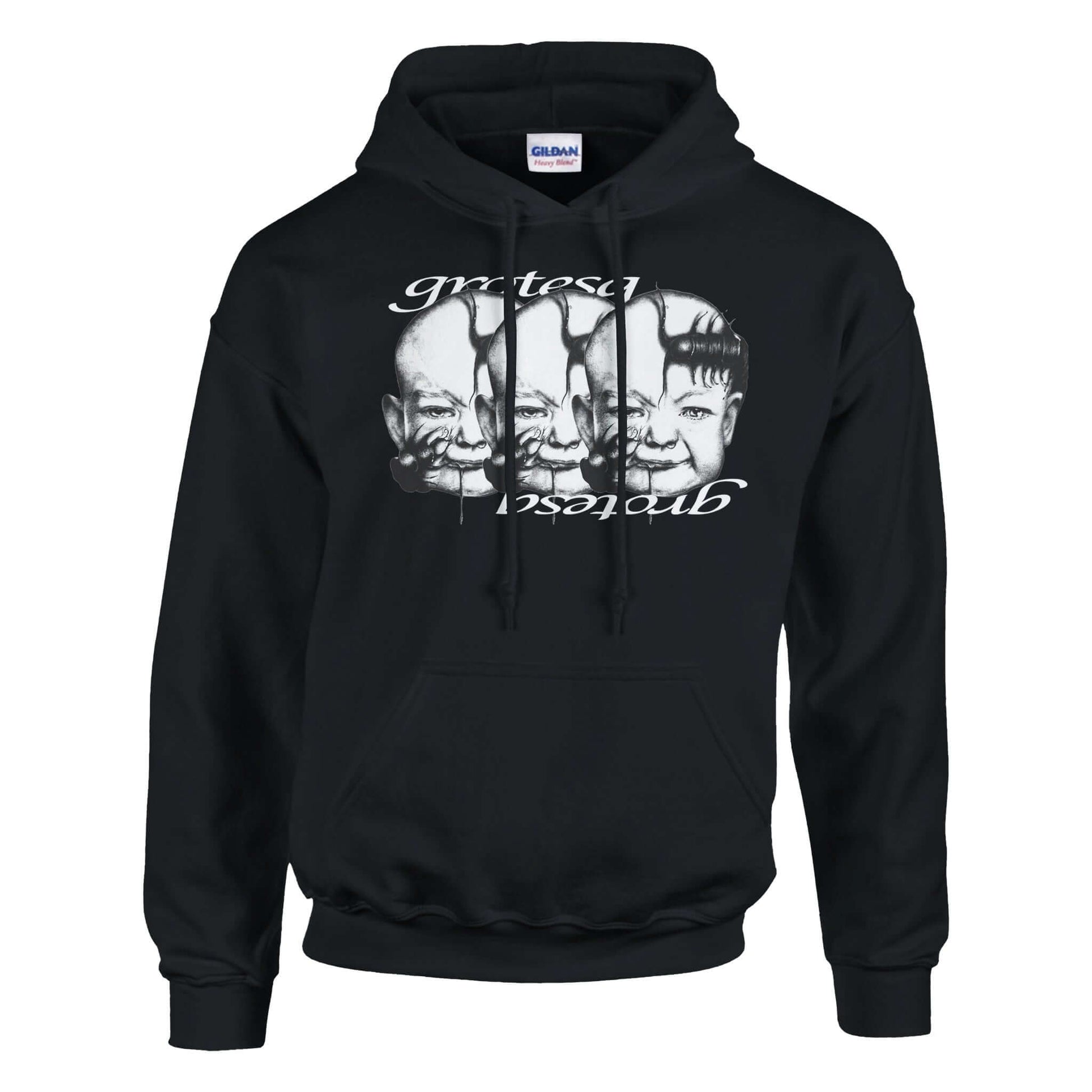 Organic cotton hooded sweatshirt hoodie featuring the iconic Ugly Baby Grotesq design.
